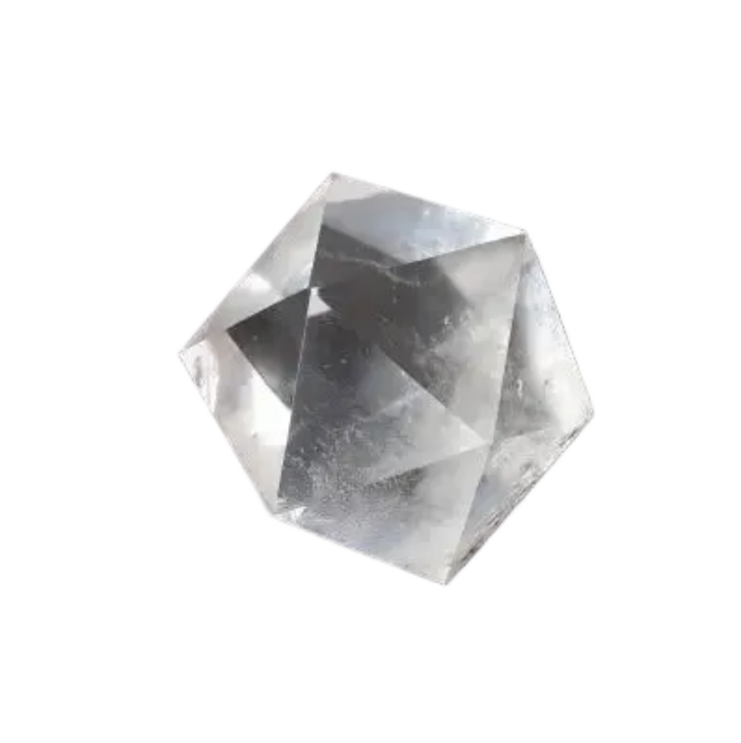 Clear Quartz Geometric Sphere 5 cm with powerful purification properties, ideal for harmonizing energy and neutralizing vibrations.