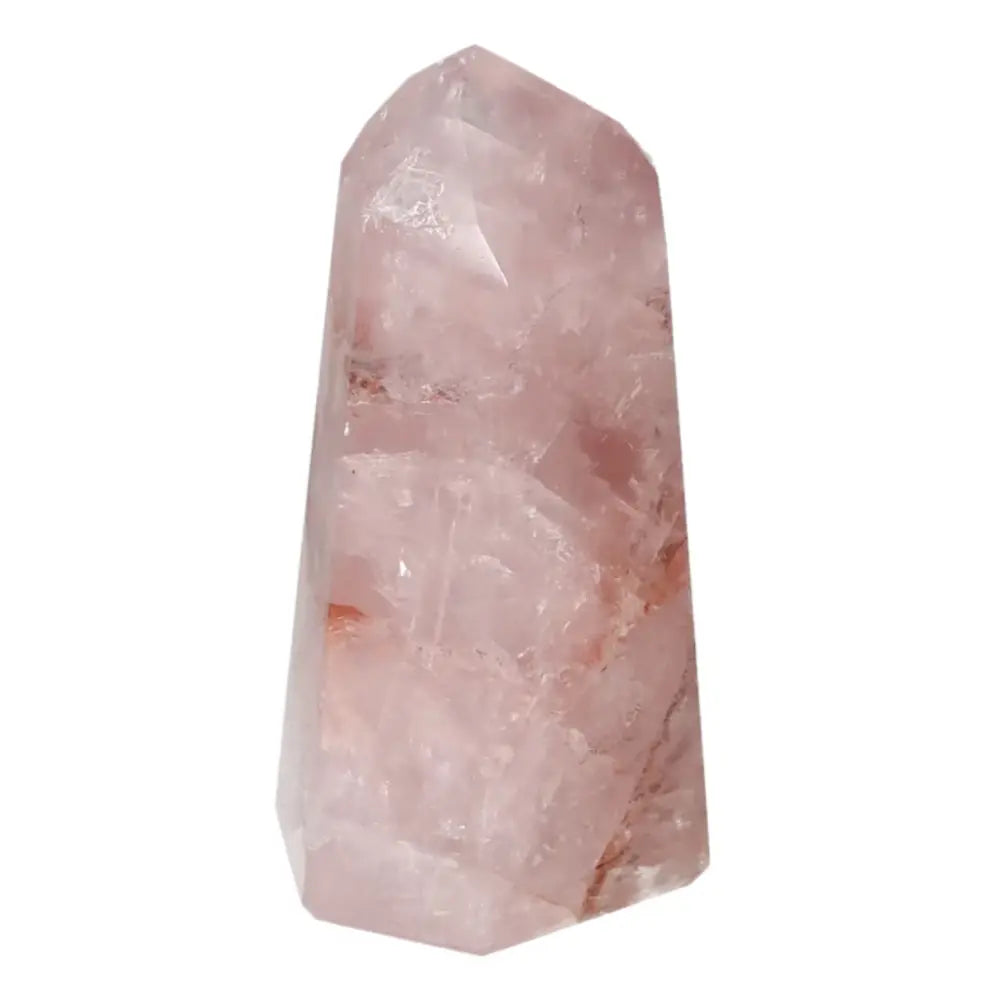 Clear Quartz Crystal on Metal Stand from Sylvia Crystals, enhances spiritual harmony and energy clarity. Premium healing decor.