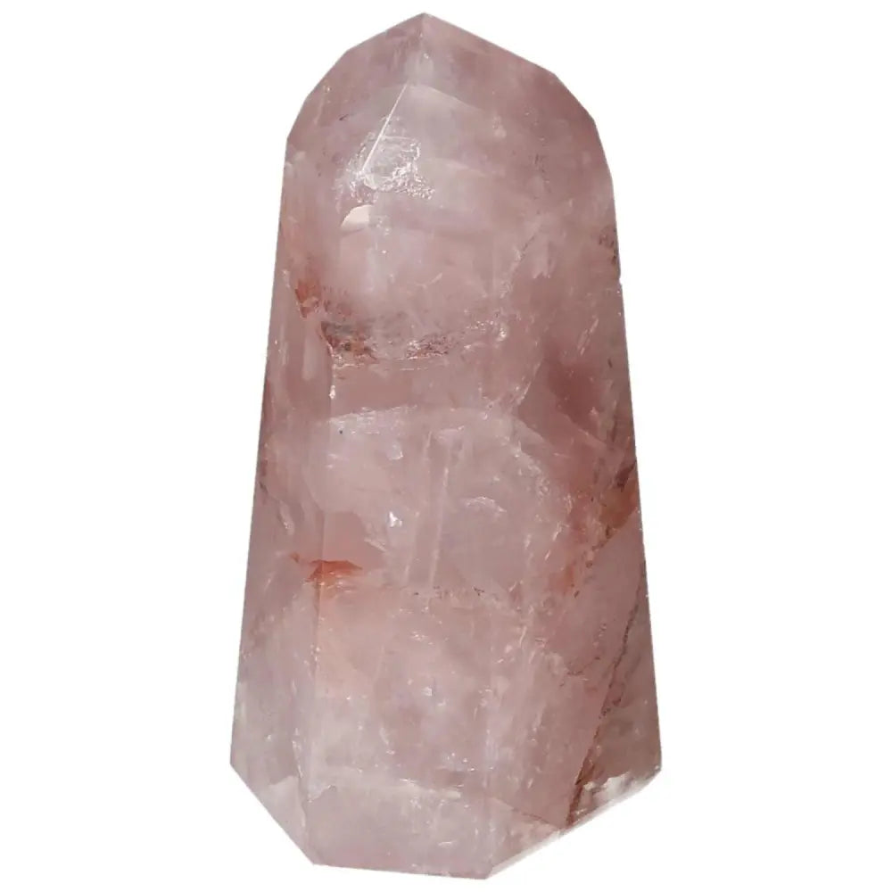 Rose Quartz Crystal Point, natural healing stone for energy amplification and spiritual clarity, beautiful pink gemstone.