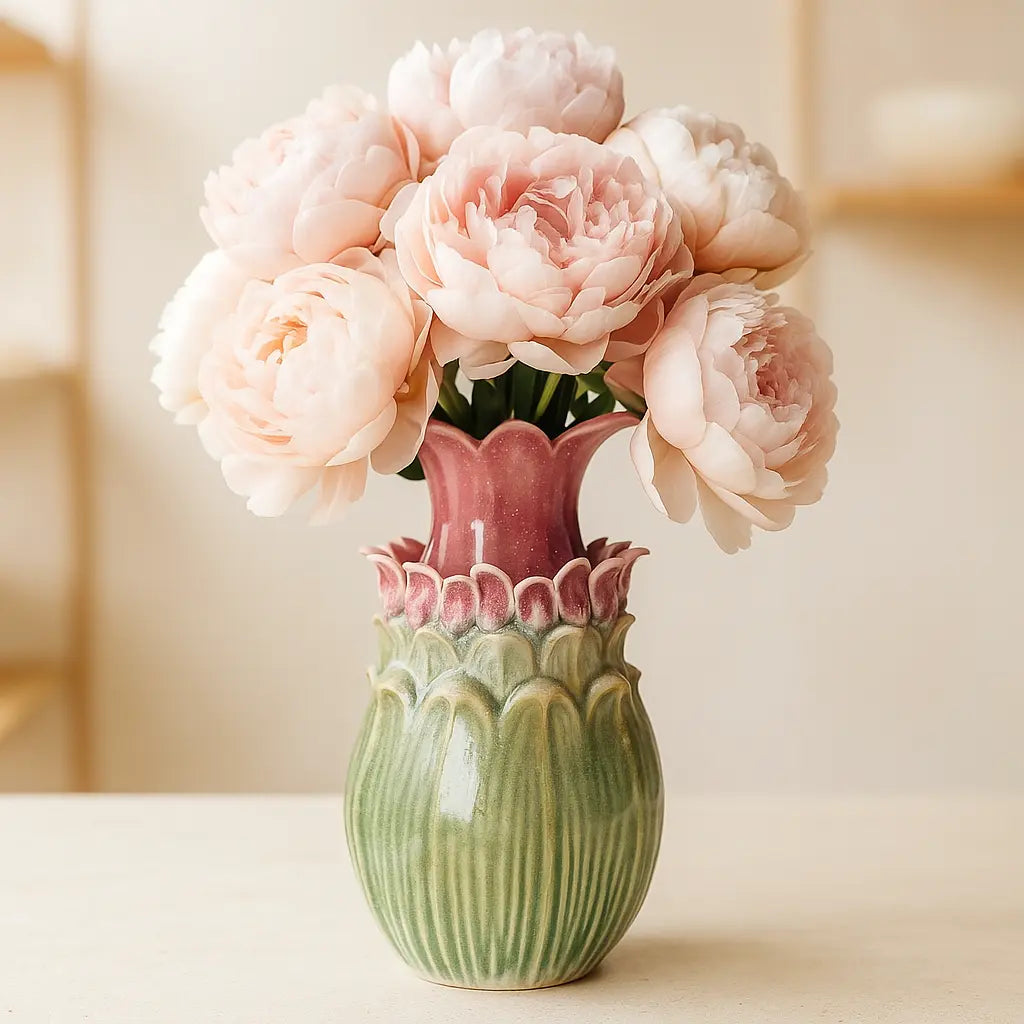 Colorful Stoneware Vase – Bold Hues and Artistic Flair Sylvia Crystals Sp. z o.o.