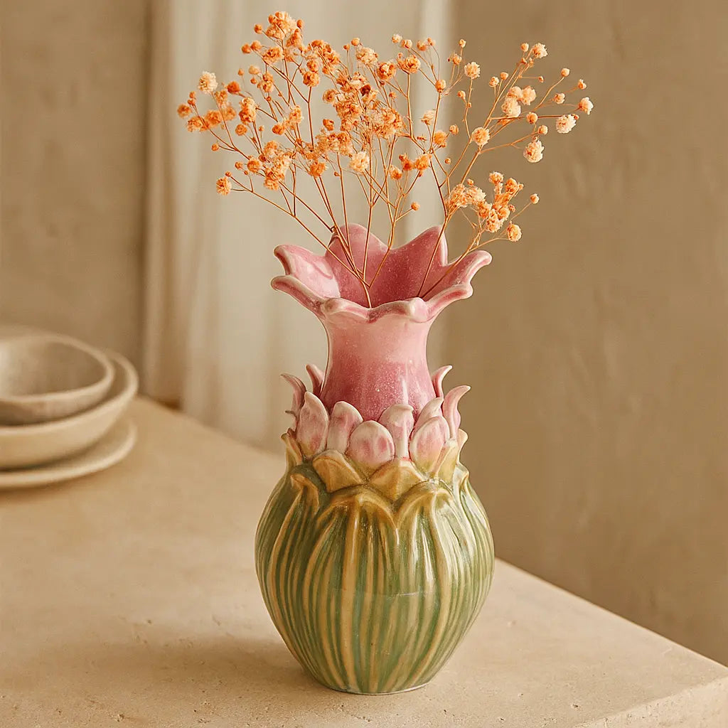 Colorful Stoneware Vase – Vibrant Expression and Artistic Design Sylvia Crystals Sp. z o.o.