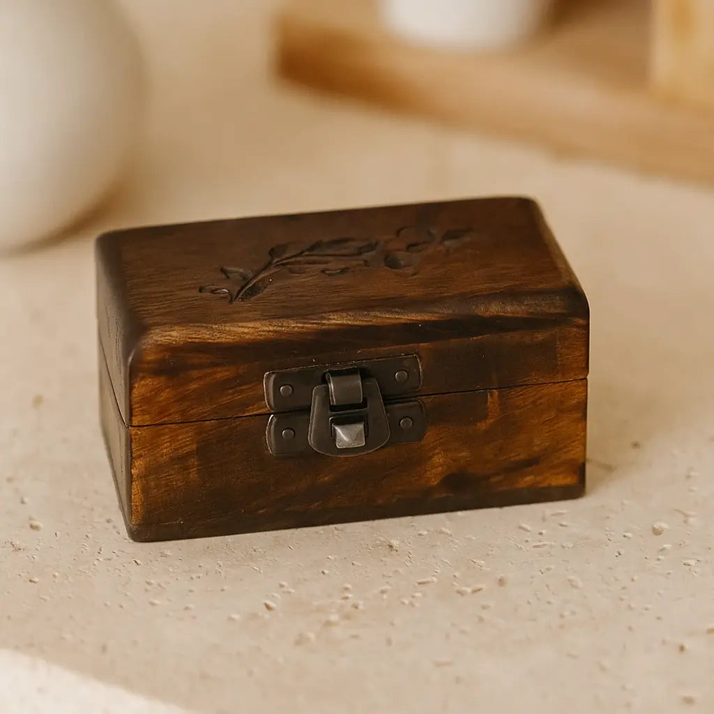 Compact Wooden Box – Natural Elegance in a Small Package Sylvia Crystals Sp. z o.o.