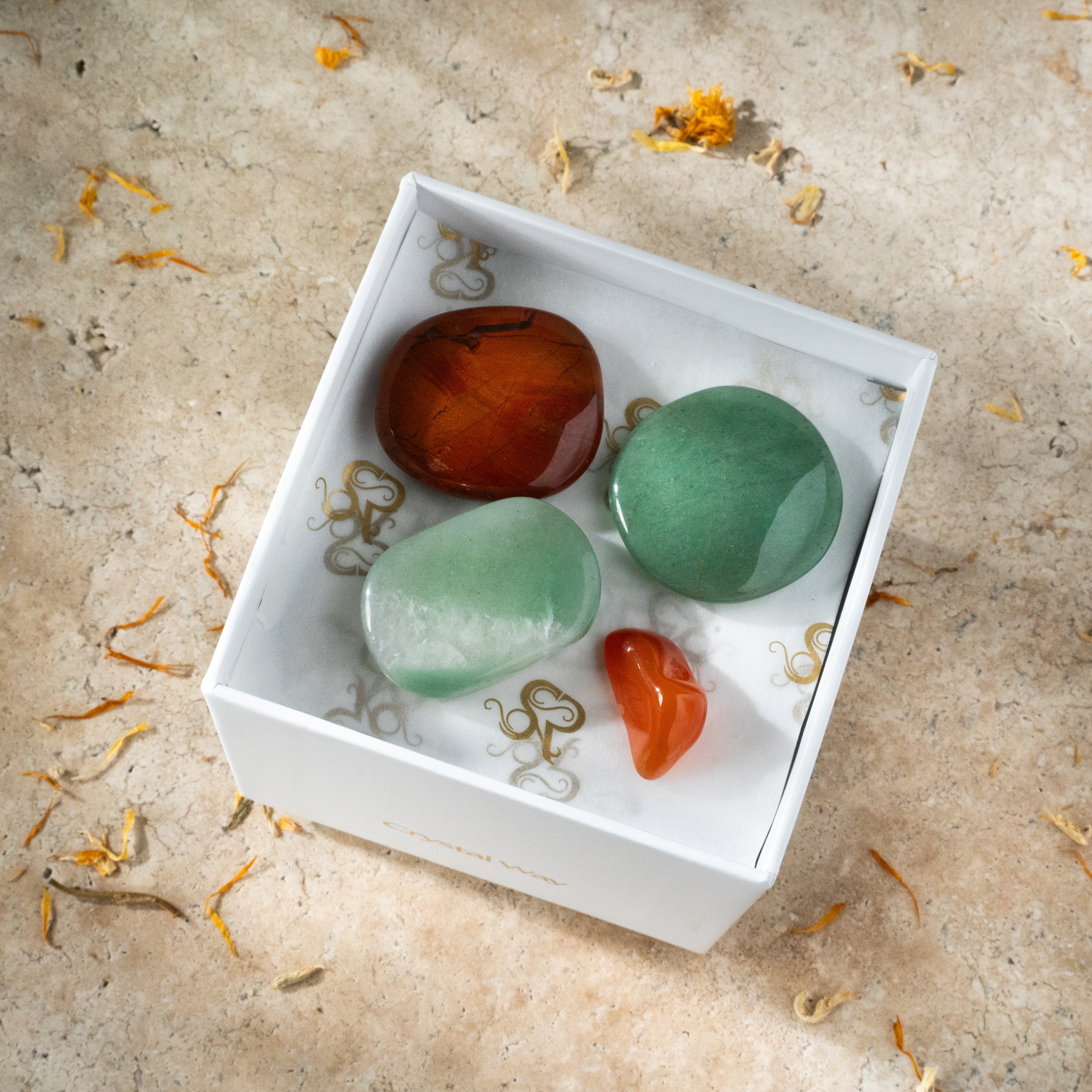 Aries Zodiac Crystal Set  Stones for Courage & Balance 001234