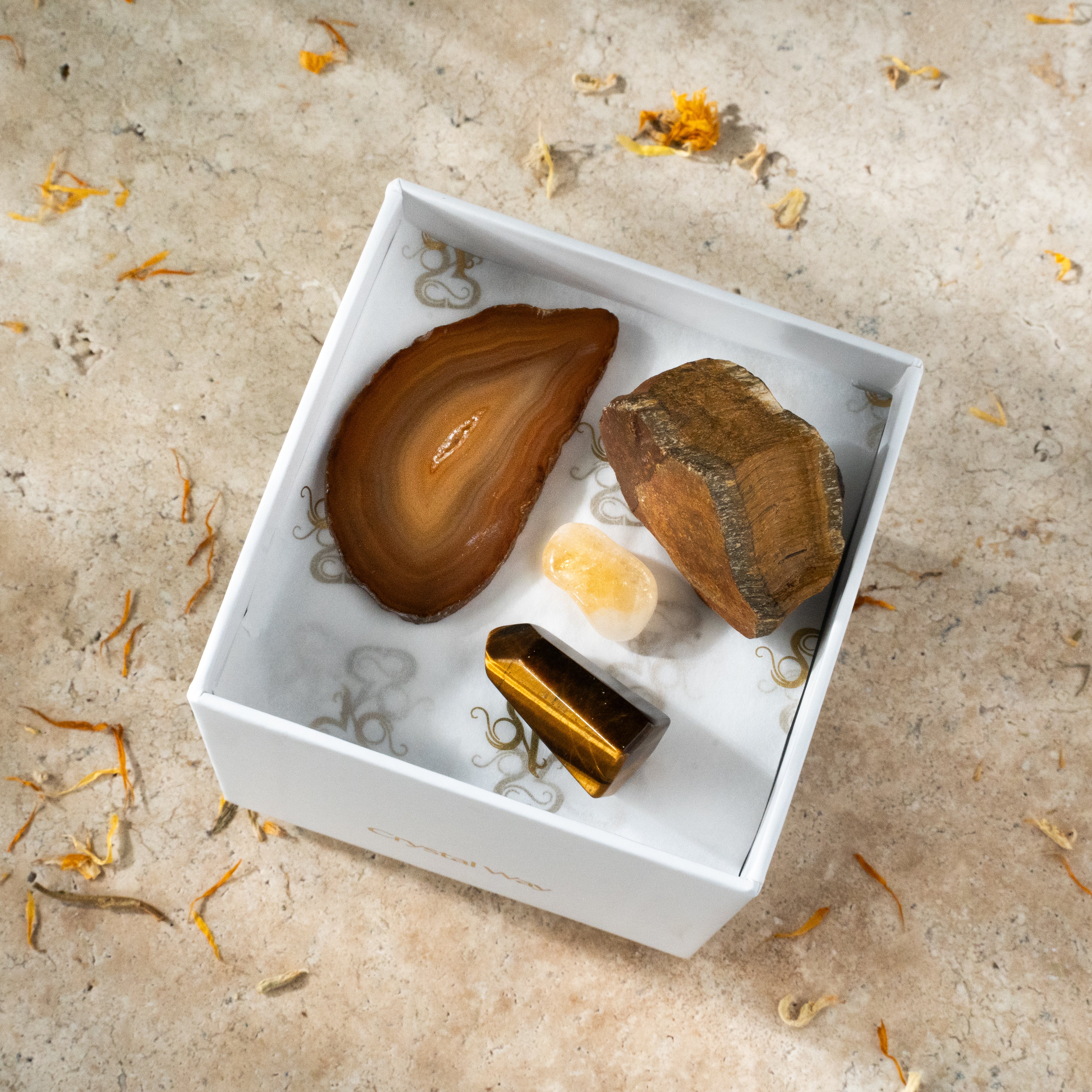 Leo Zodiac Crystal Set Strength and Positive Energy 001234