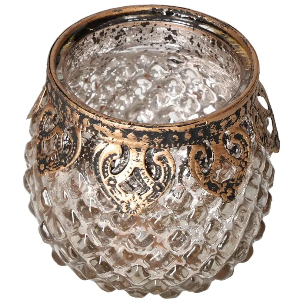 Handcrafted decorative lantern with intricate metal trim, embodying elegance and inspiration, ideal for enhancing your living space.