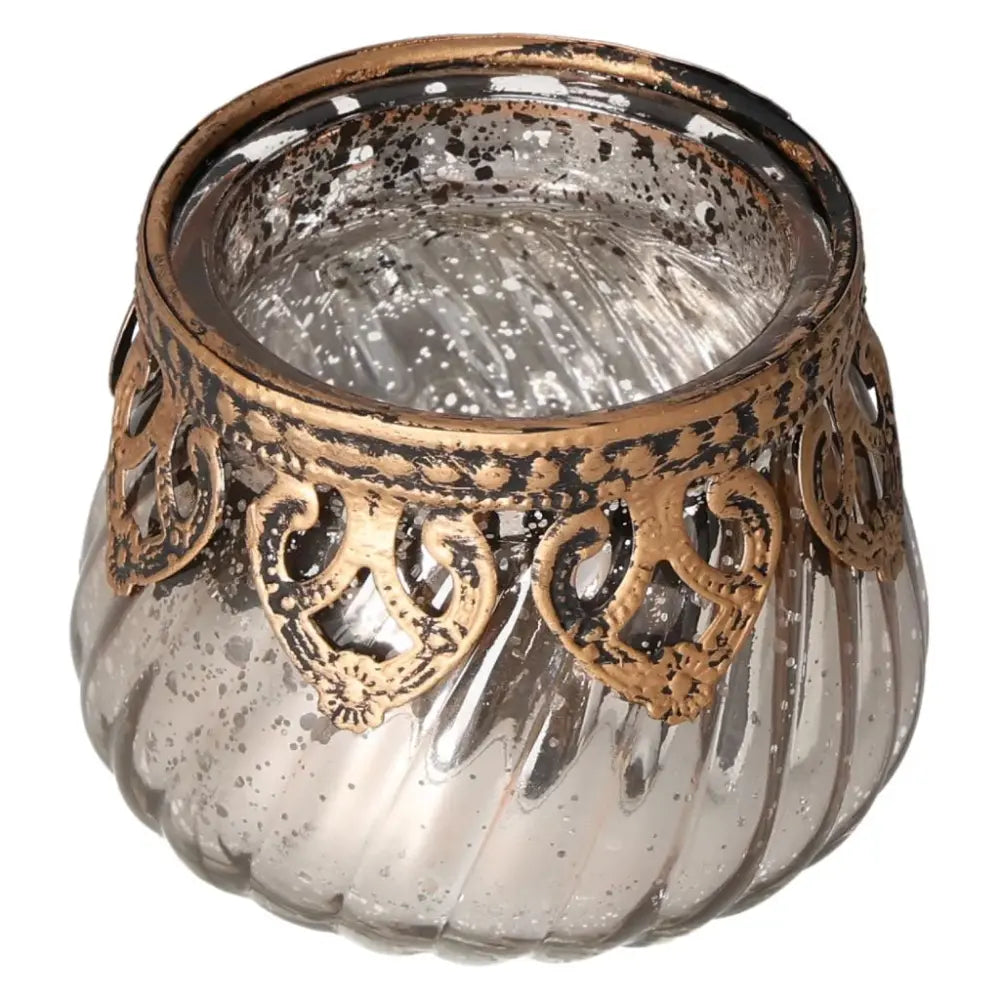 Antique-style decorative lantern with intricate metalwork, adding elegance and charm to any room. Perfect for creating a tranquil ambiance.