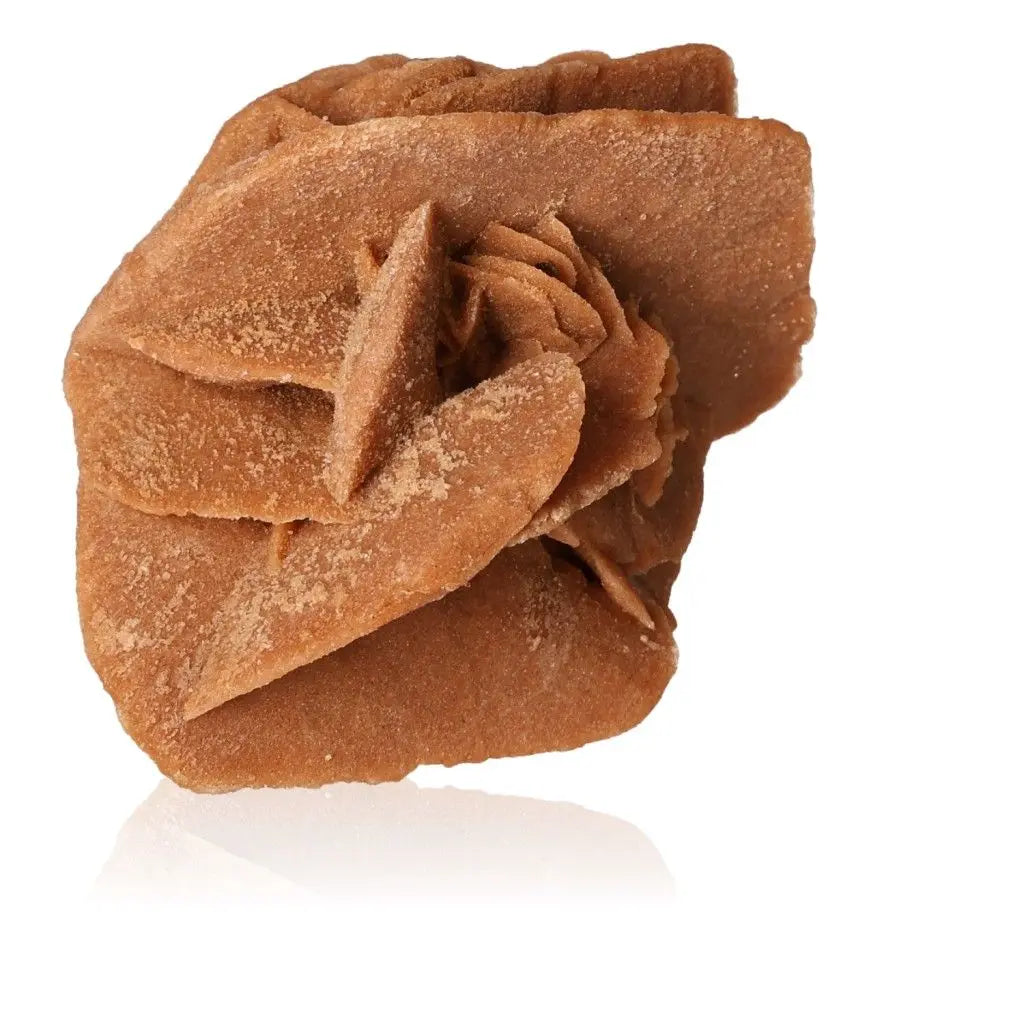 Desert Rose crystal sculpture from Morocco by Sylvia Crystals, showcasing natural gypsum beauty and elegant formations.