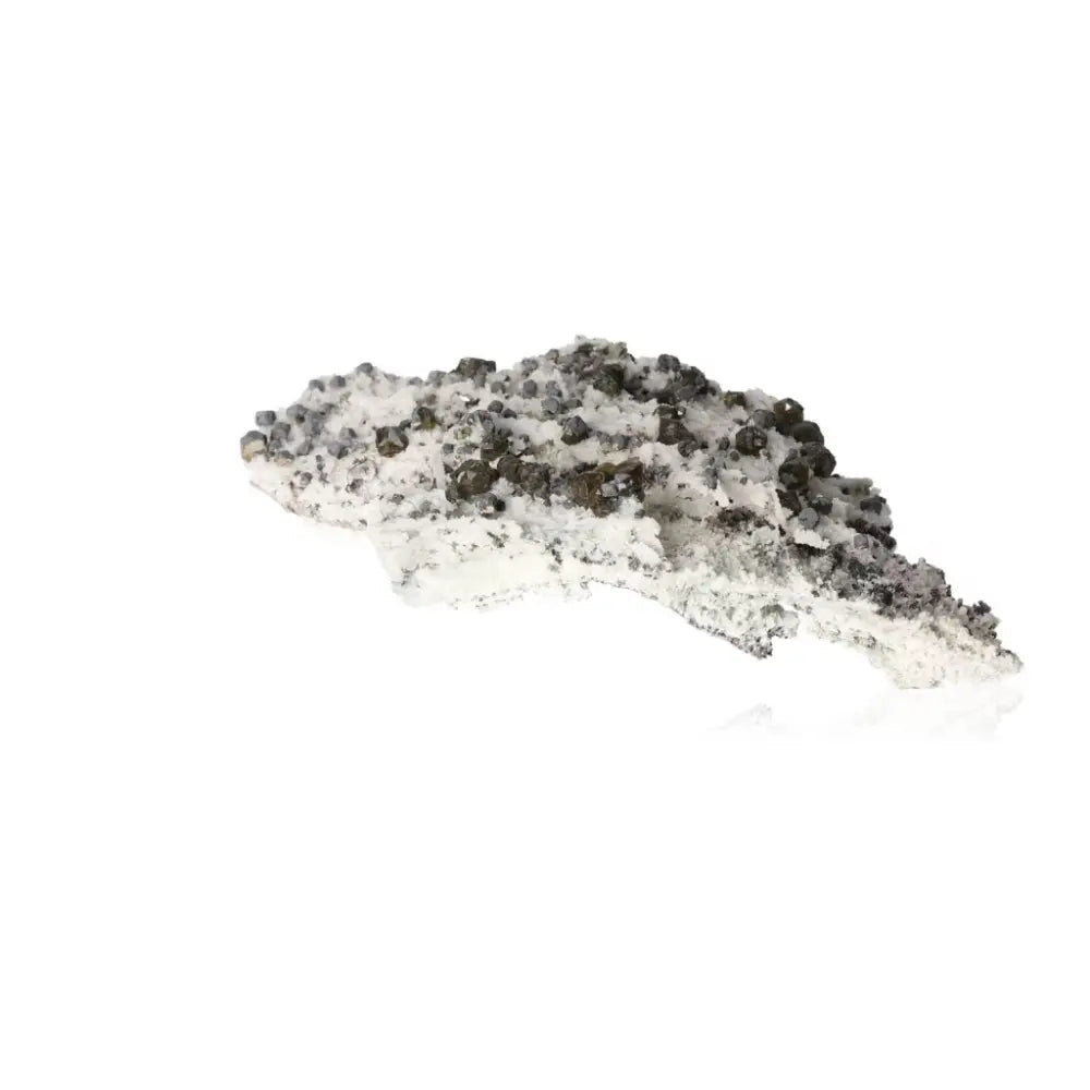 Epidote crystal with green hues symbolizing growth and positivity, ideal for Heart Chakra activation and emotional balance.