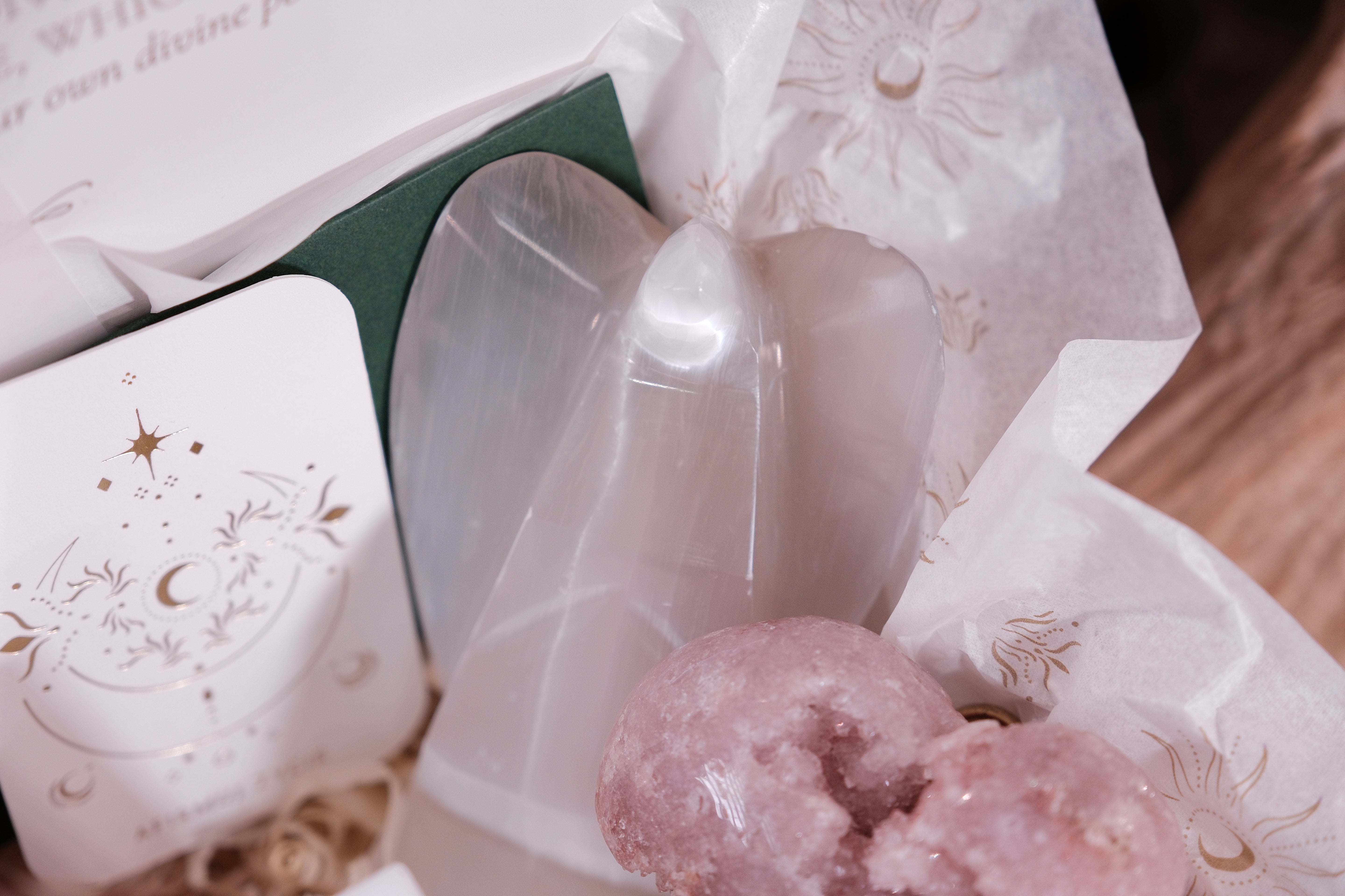 Deluxe Christmas Gift Box with crystals and candle for love and peace