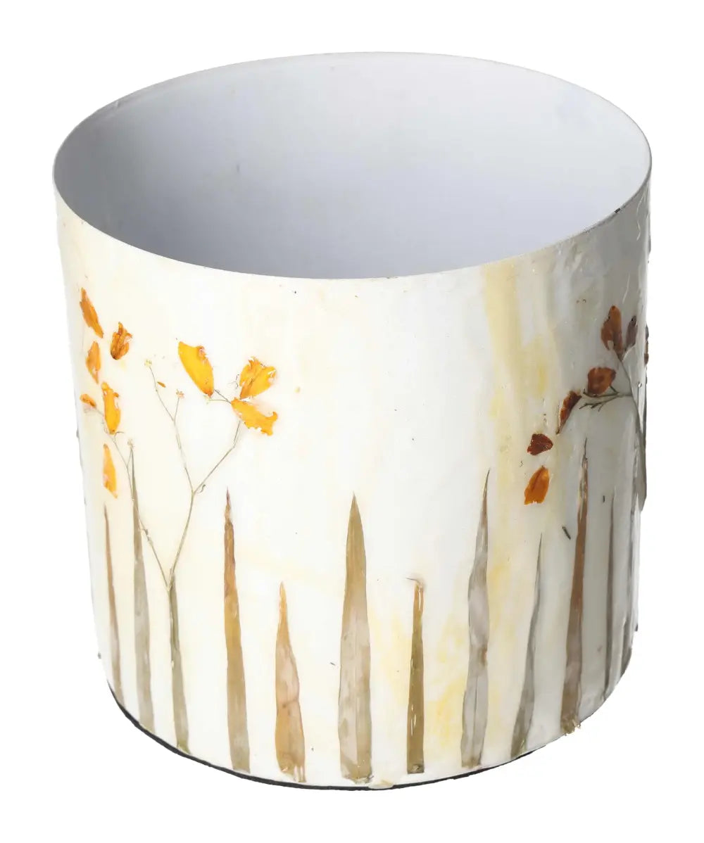 Sylvia Crystals Planter with flower motif, 17x17x15, luxury home decor enhancing living space with elegance and nature-inspired design.