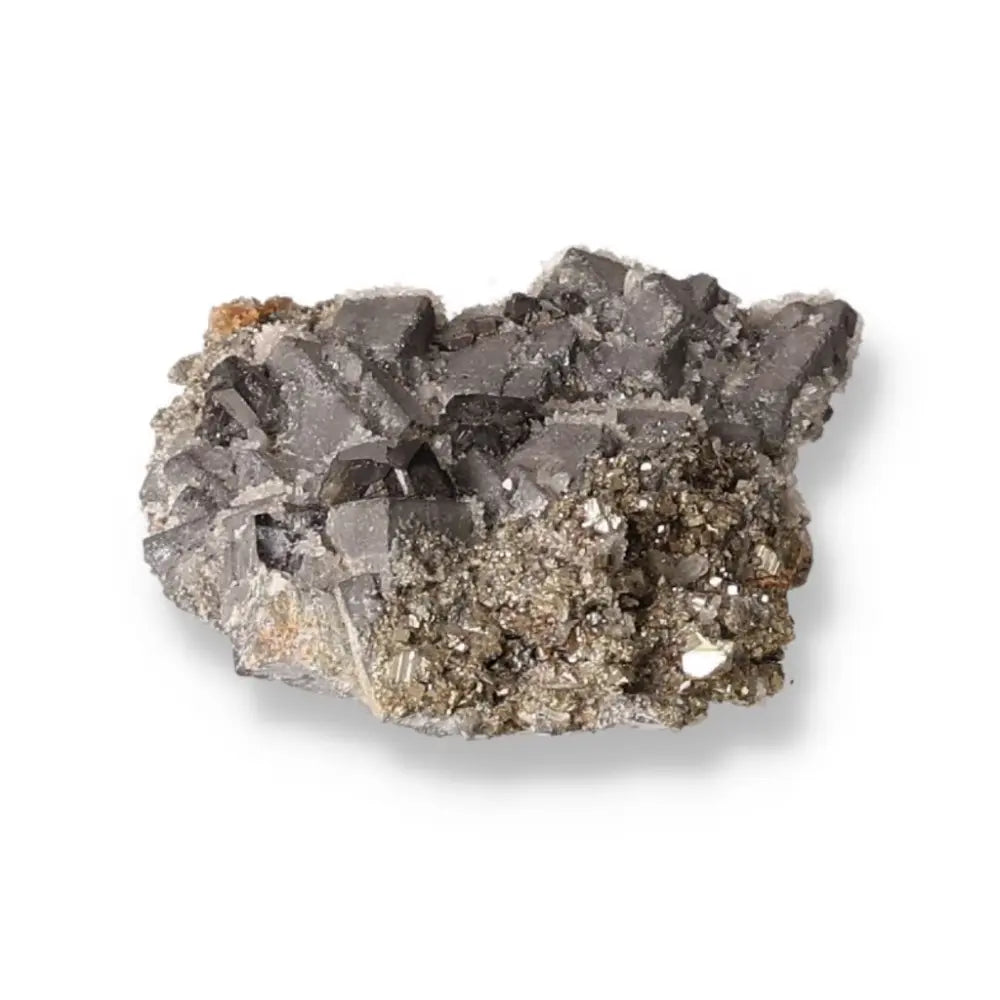 Galena stone with metallic sheen, known for transformation and grounding, ideal for spiritual and esoteric practices.