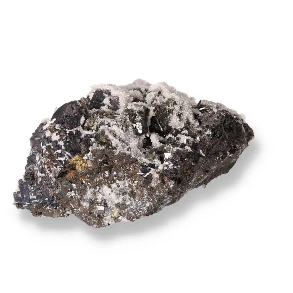 Galena with Quartz mineral stone, showcasing its mystical allure and transformative properties for spiritual growth and harmony.