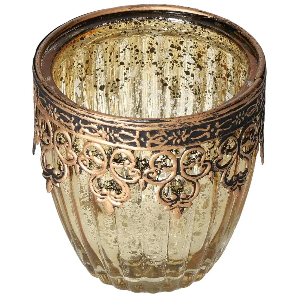 Glass lantern in Moroccan style with intricate metalwork, blending luxury and mystical charm by Sylvia Crystals.