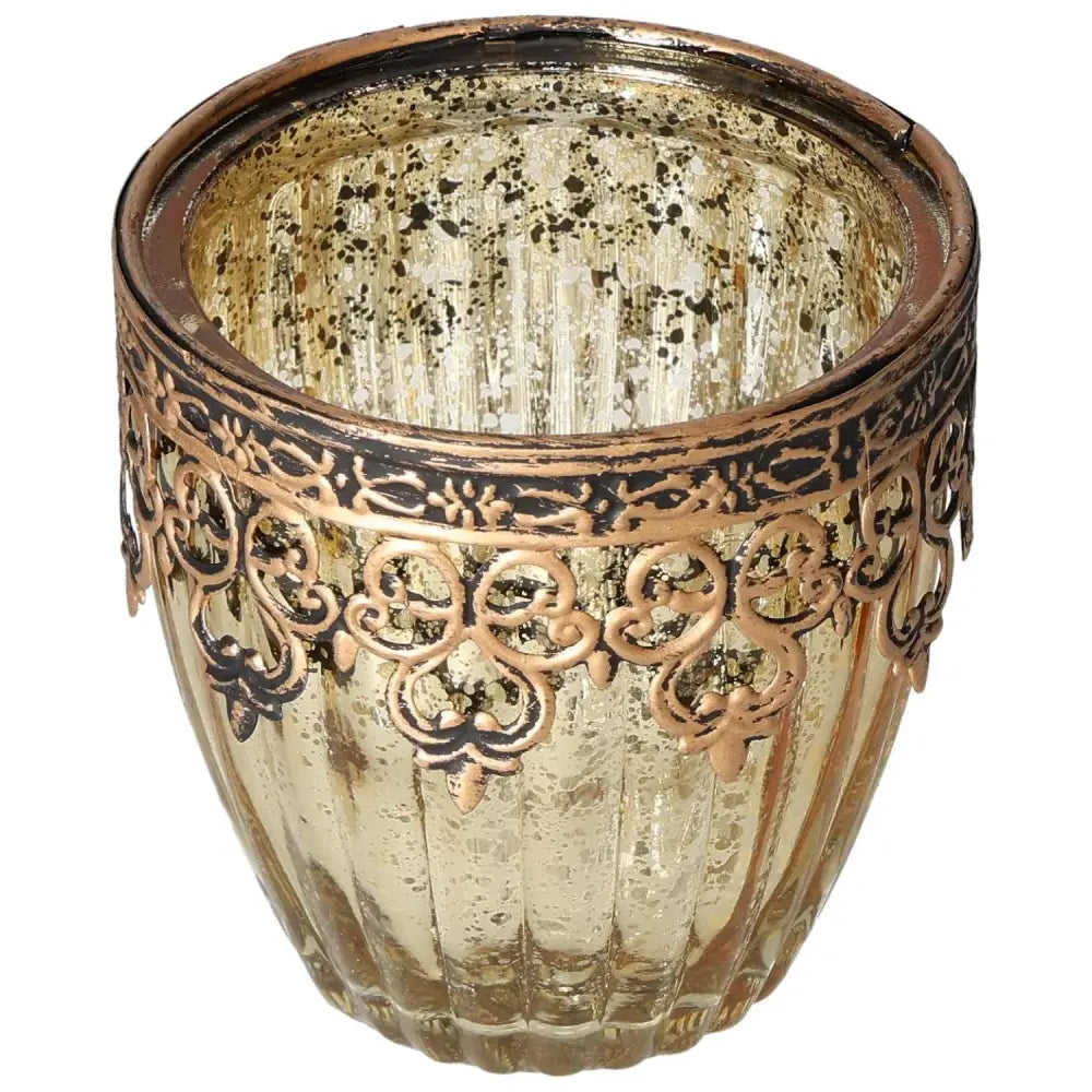 Elegant Glass Lantern with Moroccan Design by Sylvia Crystals