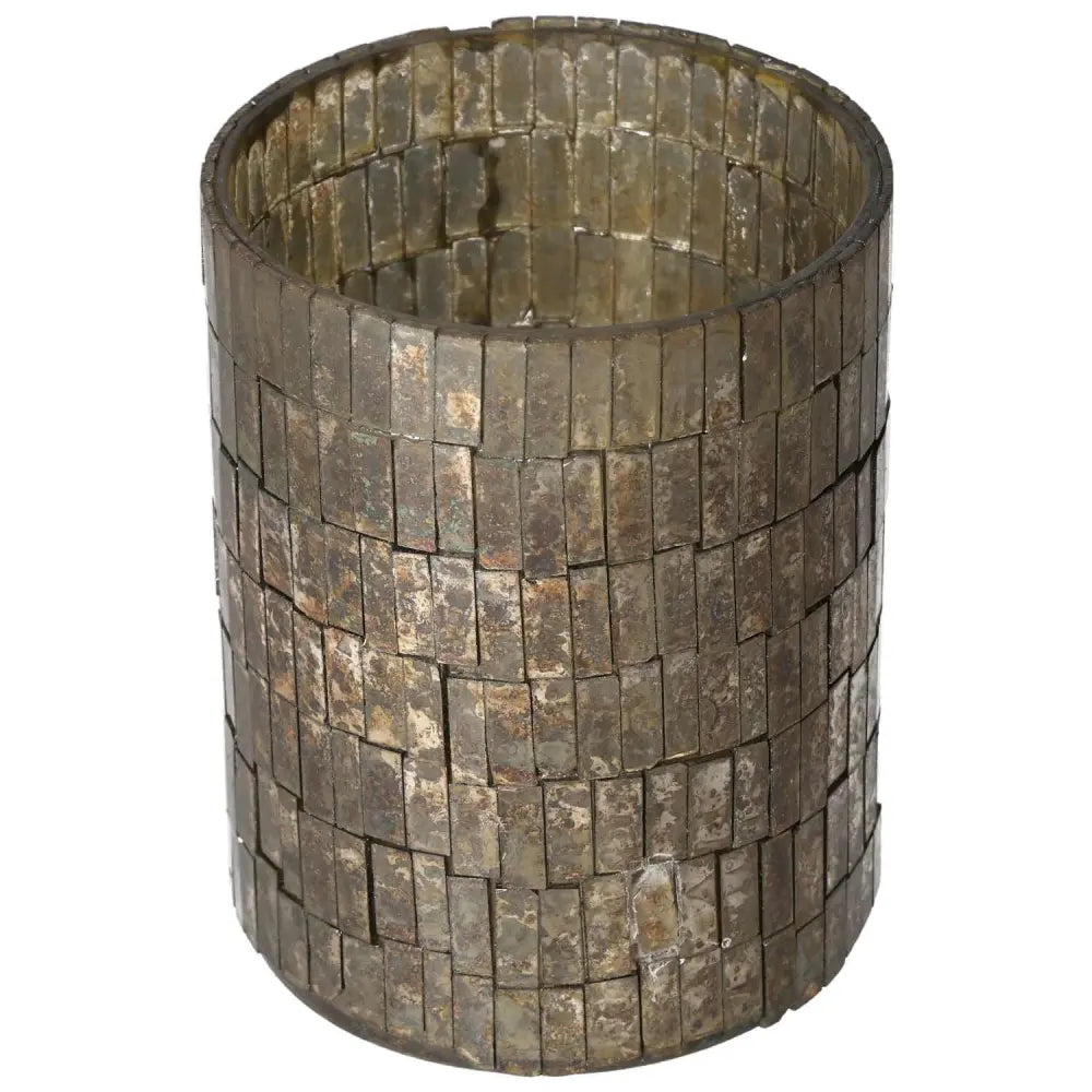 Glass Lantern Mosaic Style by Sylvia Crystals, a luxurious piece blending nature's beauty with spiritual depth, perfect for elegant decor.