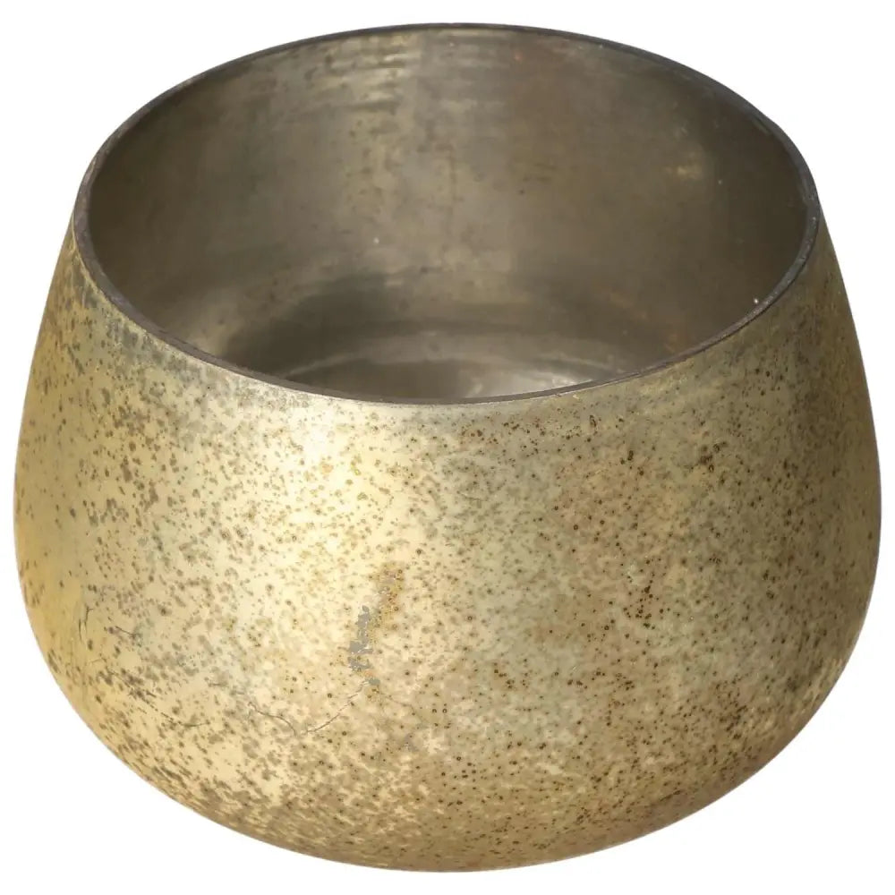 Elegant gold glass lantern with a shimmering finish, perfect for adding luxury and sophistication to home decor.