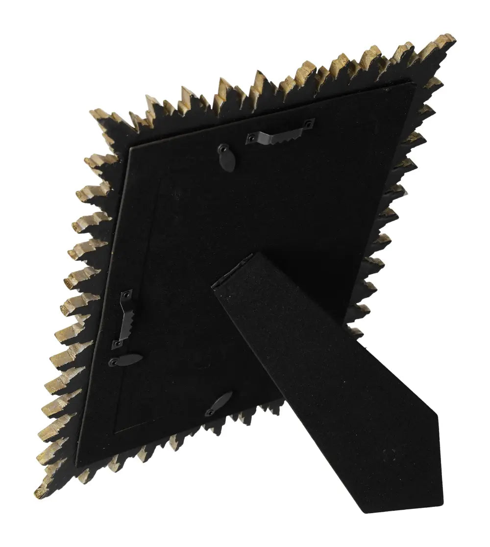 Back view of the Sylvia Crystals Golden Photo Frame 13x18 with intricate detailing, showcasing elegant craftsmanship.