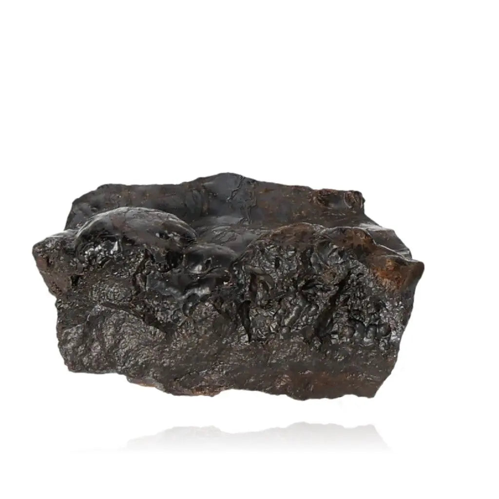 Hematite stone with metallic sheen known for enhancing strength, courage, and personal empowerment.