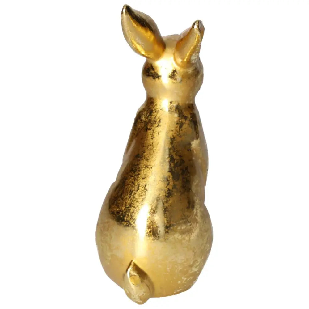 Elegant gold rabbit figure from Sylvia Crystals, ideal for home decor. Medium size, embodying timeless elegance and conscious living.