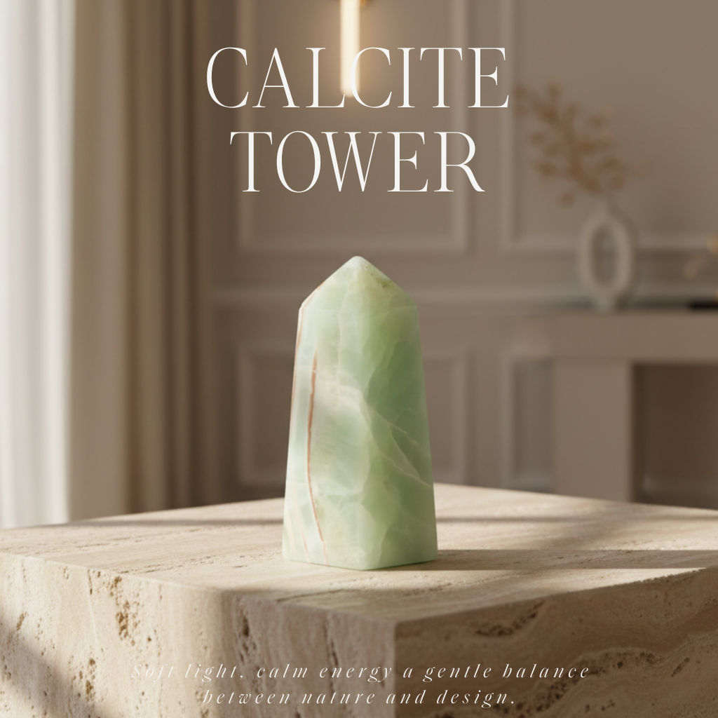 Věž z pistáciového kalcitu