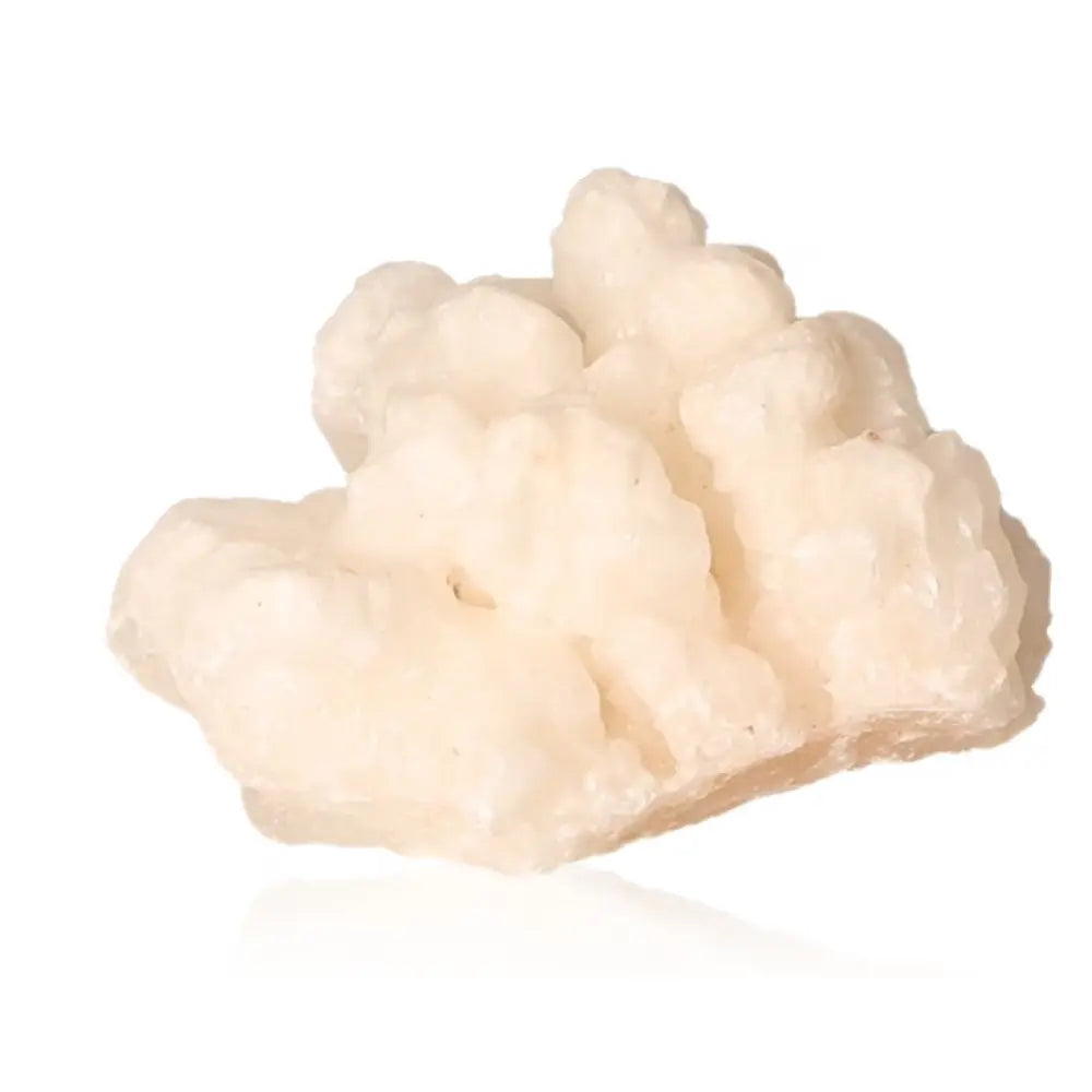 Ighoud Calcite Druze from Morocco; natural shapes, earthy tones, grounding energy; stone of stability and transformation.