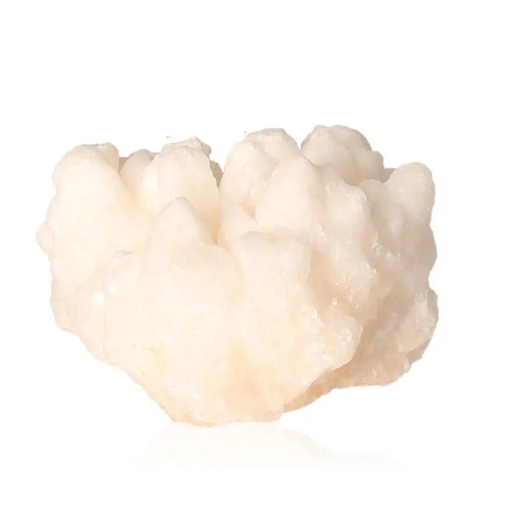 Ighoud Calcite Druze with warm earthy tones, a powerful stone for grounding and spiritual growth from the Ighoud region of Morocco.