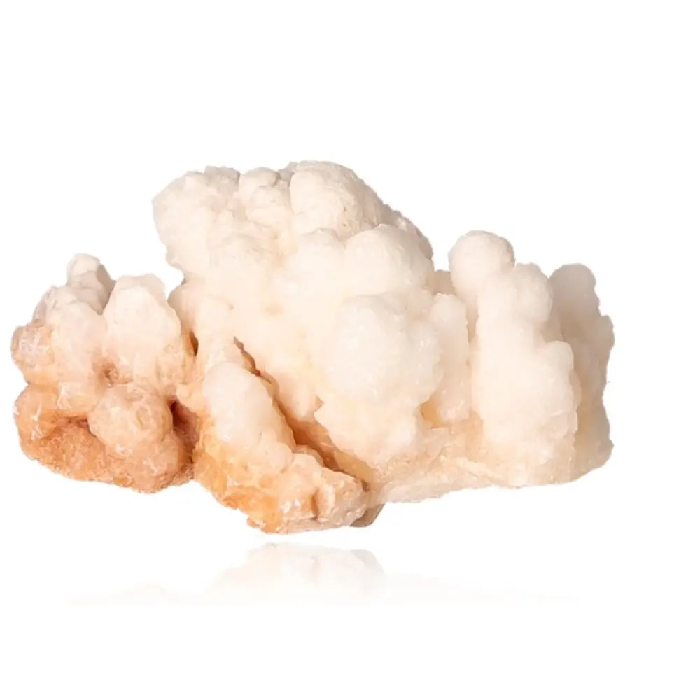 Ighoud Calcite Druze with earthy tones, showcasing unique mineral formations from Morocco, symbolizing stability and transformation.