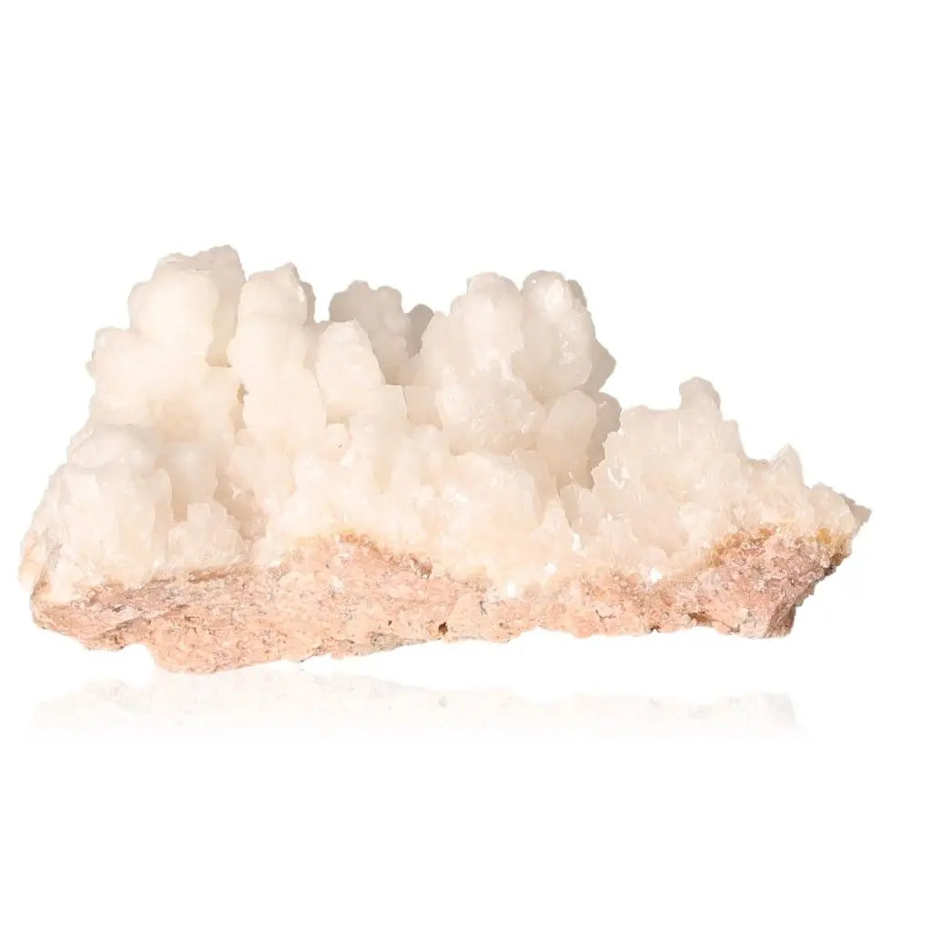 Ighoud Calcite Druze from Morocco showcasing earthy tones and natural shapes for grounding and spiritual growth.