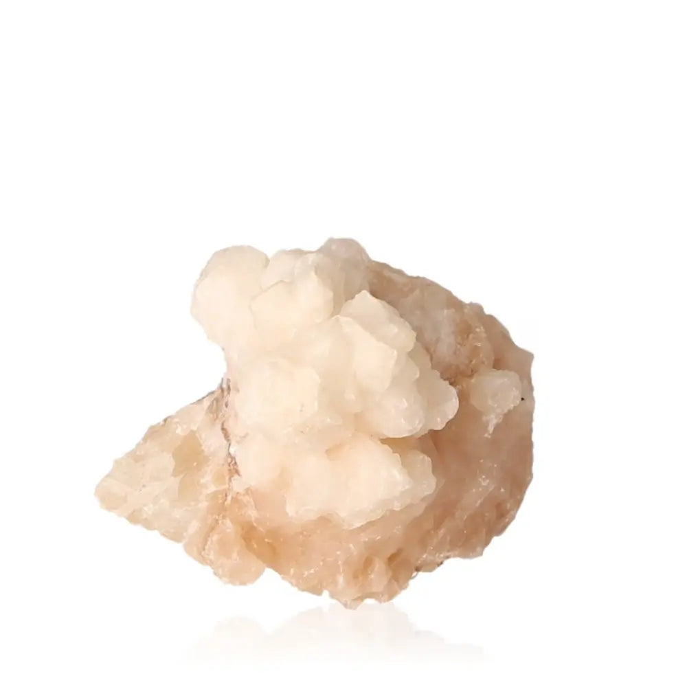 Ighoud Calcite Druze mineral from Morocco, showcasing its natural shapes and earthy tones. A stone for grounding and spiritual growth.