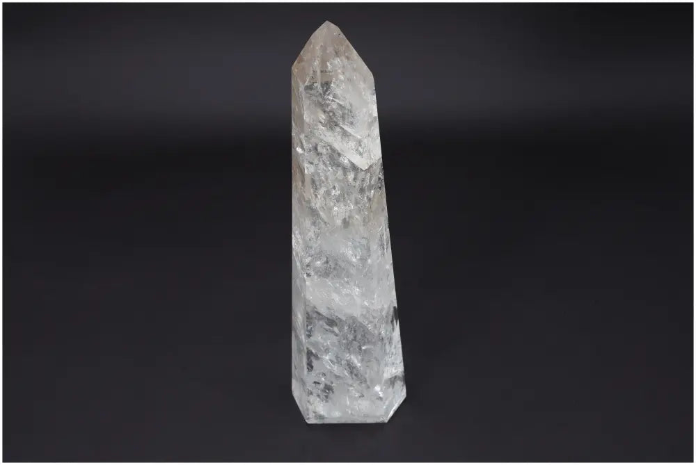 Large Lemurian Quartz Obelisk, Clear Quartz Crystal for clarity and balance, ethically sourced and naturally formed stone