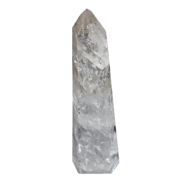 Large Lemurian Quartz Obelisk, Clear Quartz Crystal for clarity and balance, ethically sourced and naturally formed stone