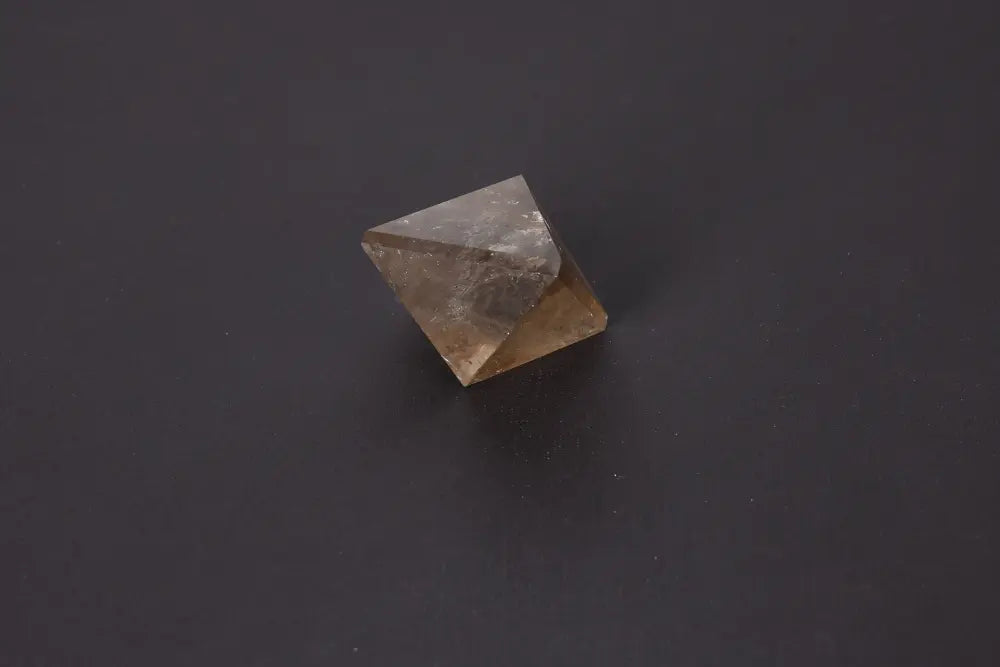 Lemurian Quartz Double Pyramid, 4 cm, featuring sacred geometry with ethereal clarity, enhances intuition and spiritual connection.