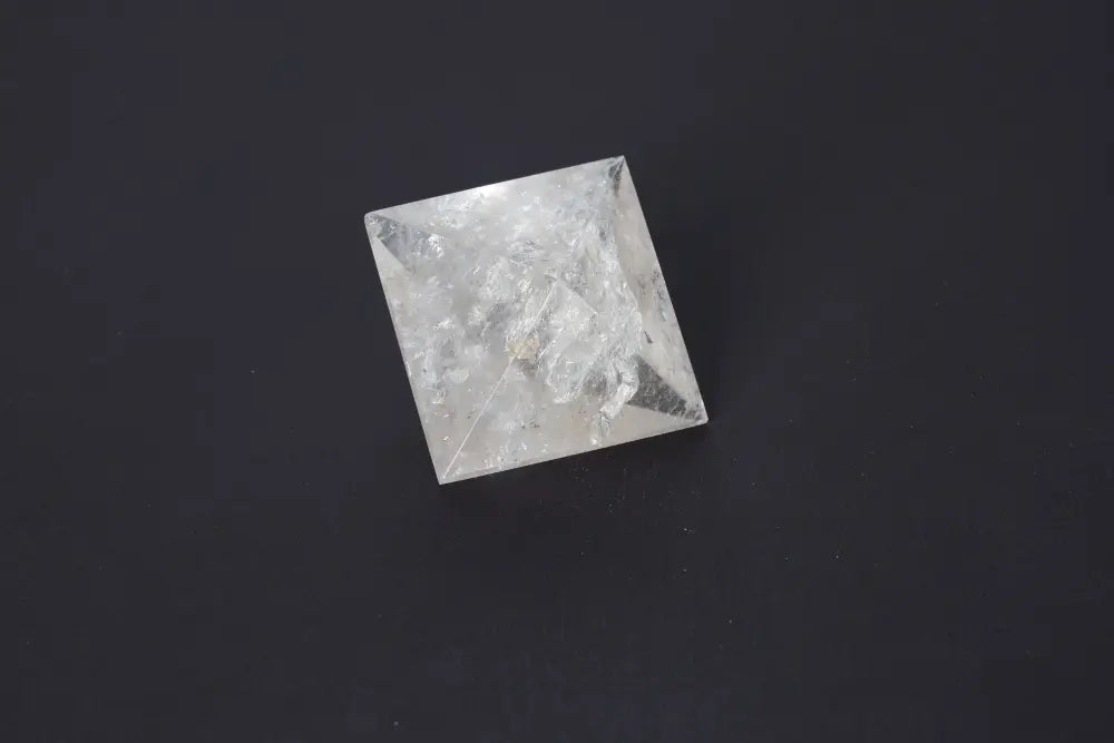 Lemurian Quartz double pyramid, 5 cm, showcasing sacred geometry and ancient wisdom, enhancing intuition and spiritual connection.