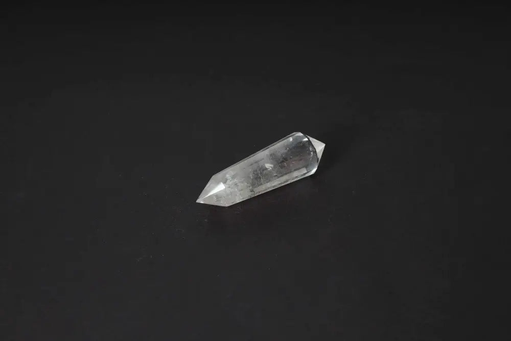 Lemurian Quartz Point featuring horizontal striations, embodying the ancient wisdom of the mythical Lemurian civilization.
