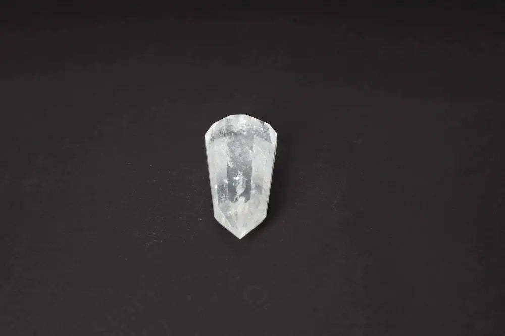 Lemurian Quartz Point crystal with horizontal striations representing ancient wisdom from the mythical Lemurian civilization.