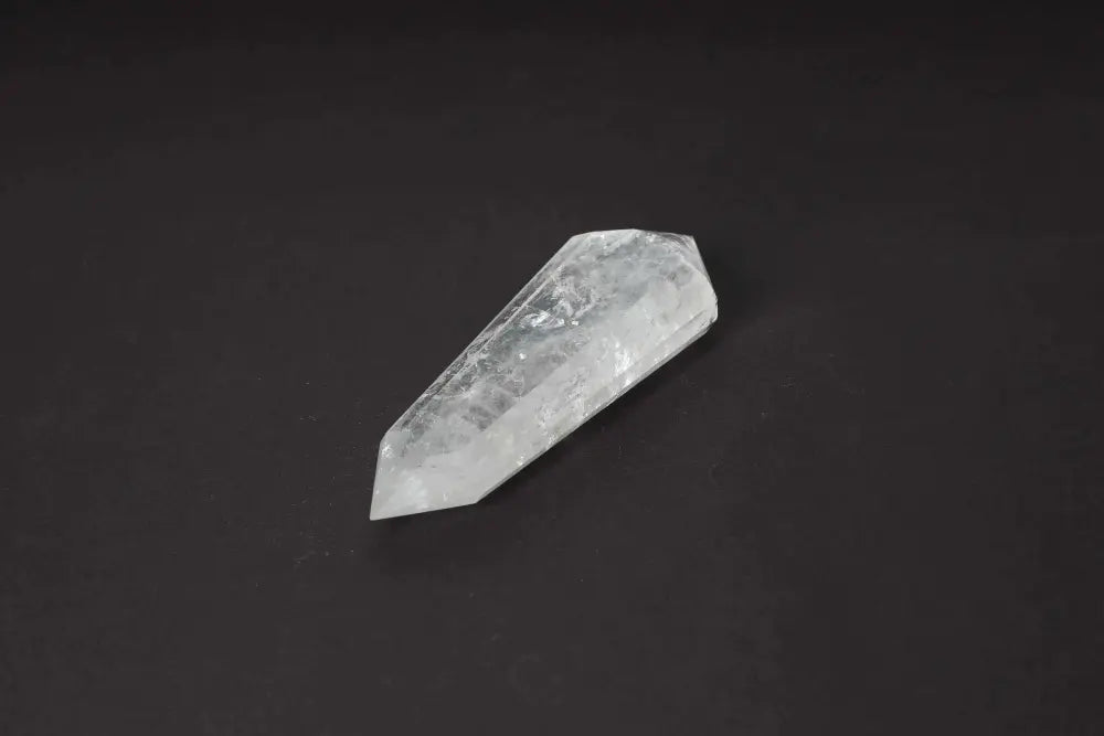 Lemurian Quartz Point crystal with distinct striations, believed to hold ancient wisdom from a spiritually advanced civilization.