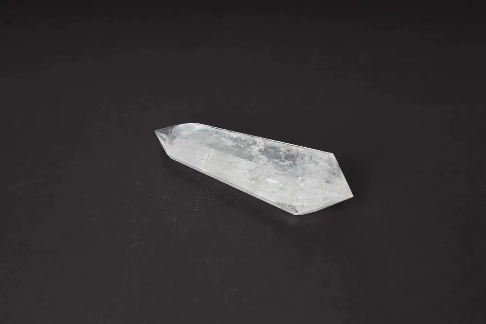 Lemurian Quartz Point crystal with unique striations, believed to carry ancient wisdom from the mythical Lemurian civilization.