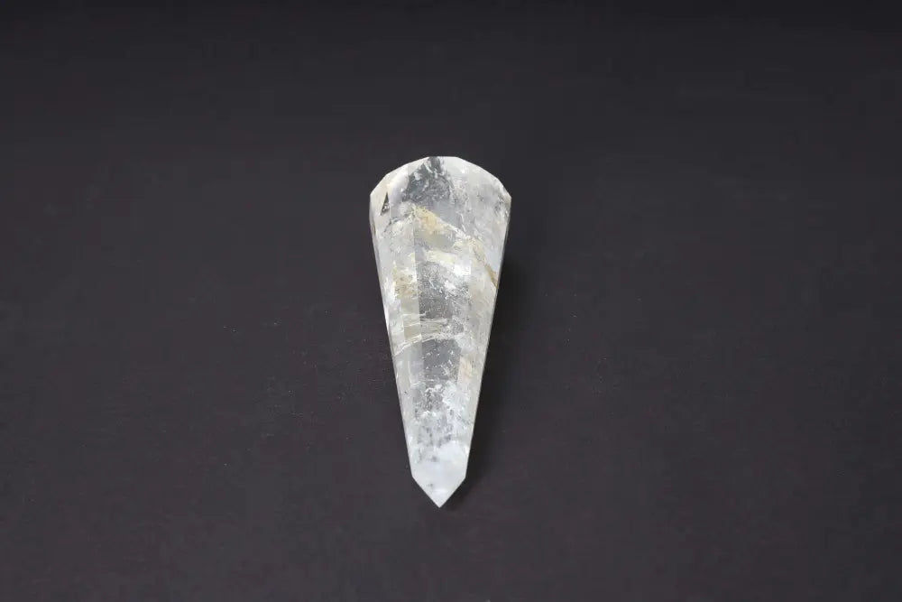 Lemurian Quartz Point showcasing distinct striations, symbolizing ancient wisdom from the mythical Lemurian civilization.
