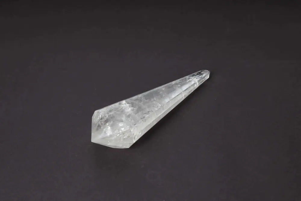 Lemurian Quartz Point with distinct striations, embodying ancient spiritual wisdom and energy from the mythical Lemurian civilization.