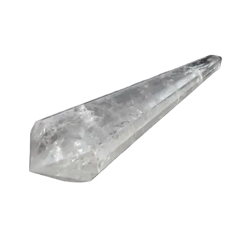 Lemurian Quartz Point with distinct striations, embodying ancient spiritual wisdom and energy from the mythical Lemurian civilization.