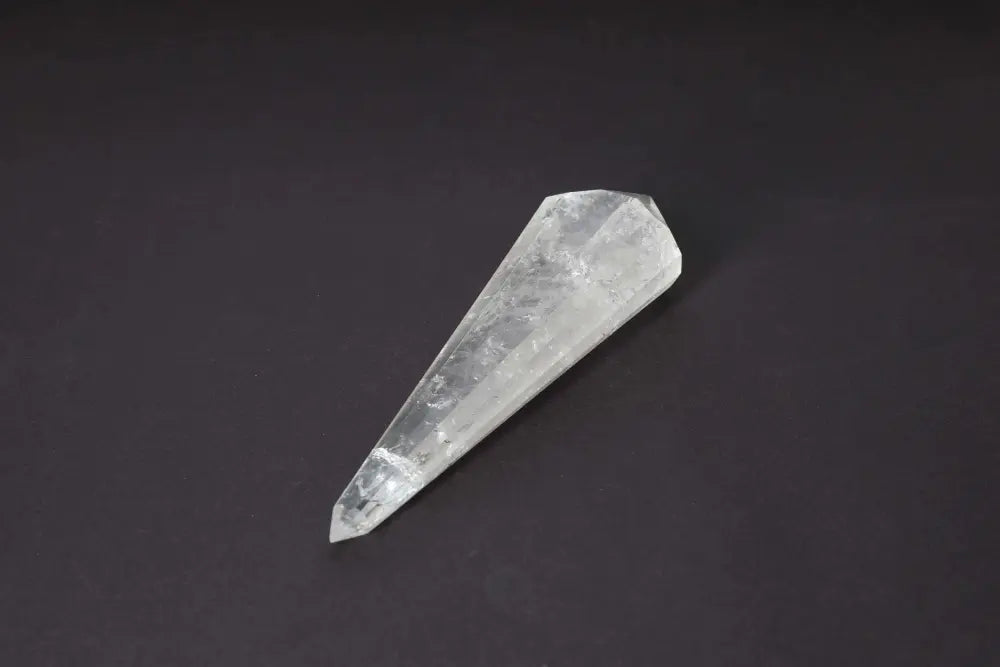 Lemurian Quartz Point crystal showcasing ancient wisdom and mystical striations for spiritual enhancement.