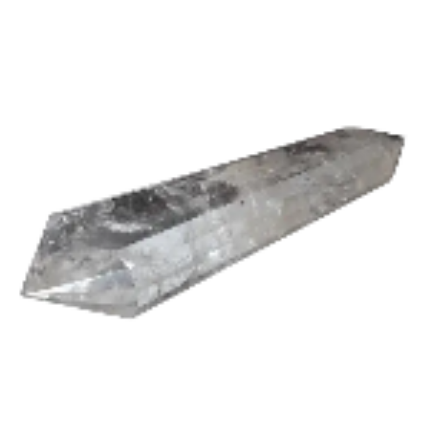 Lemurian Quartz Point with distinct horizontal striations, believed to hold ancient wisdom from the mythical Lemurian civilization.