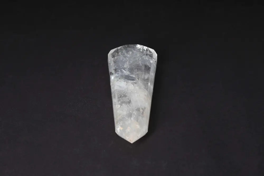 Lemurian Quartz Point crystal with horizontal striations, believed to carry ancient wisdom from the mythical Lemurian civilization.