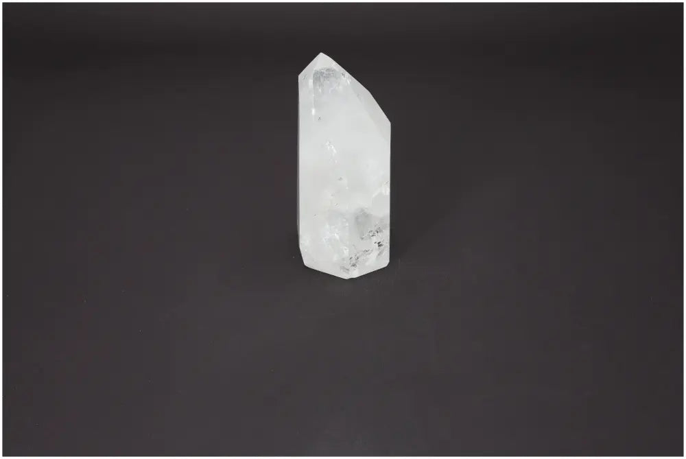 Lemurian Quartz Obelisk from Sylvia Crystals, enhances spiritual enrichment and energy purification.