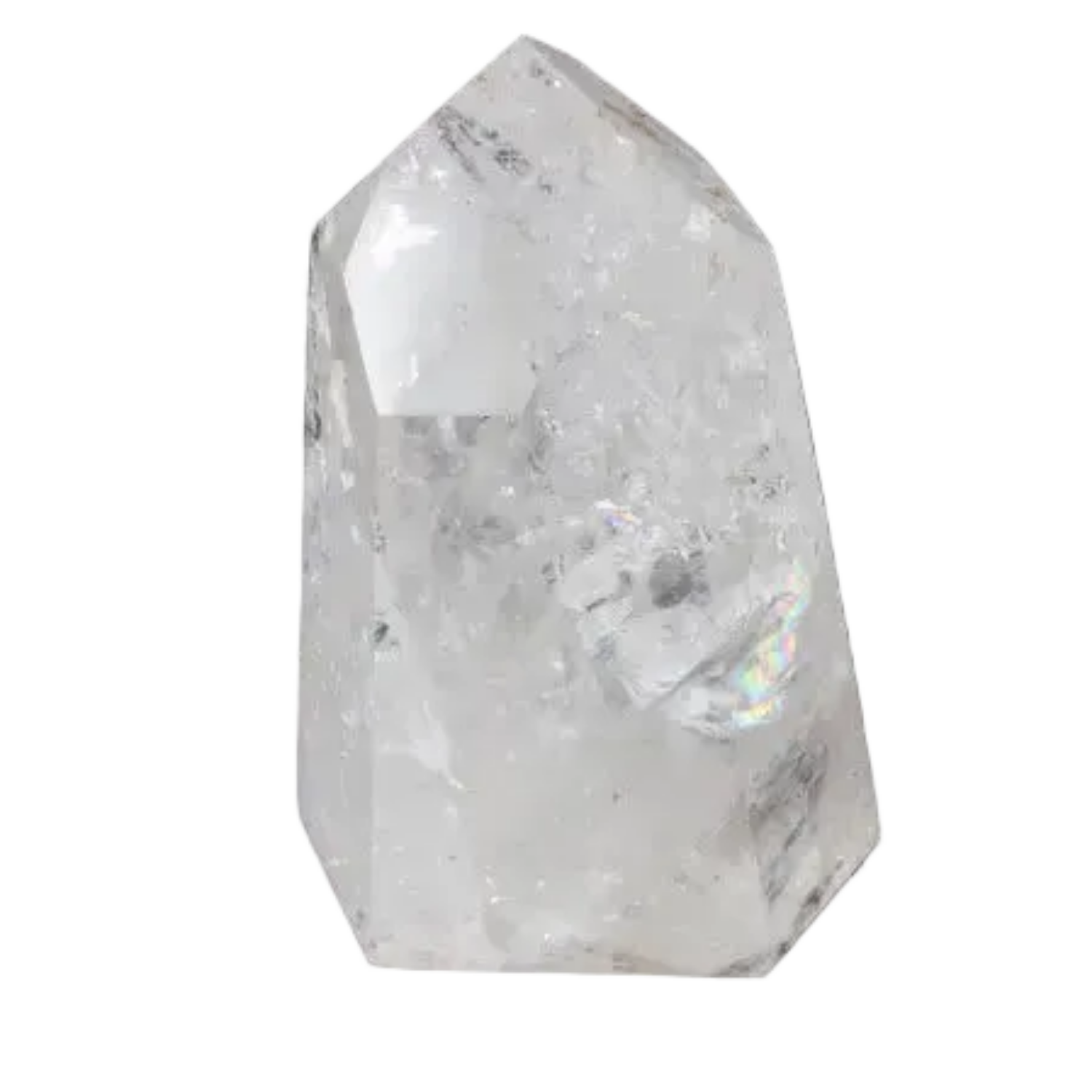Lemurian Quartz Obelisk, clear crystal with unique properties, supports chakras and zodiac signs, enhances energy and spirituality.