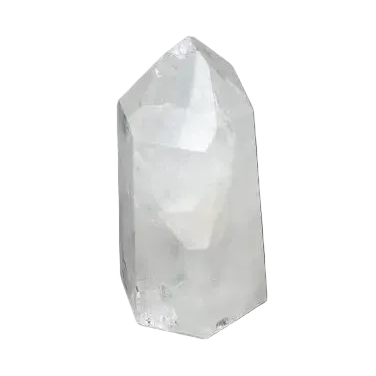 Lemurian Quartz Obelisk on black background, highlighting its unique properties for chakra and spiritual needs