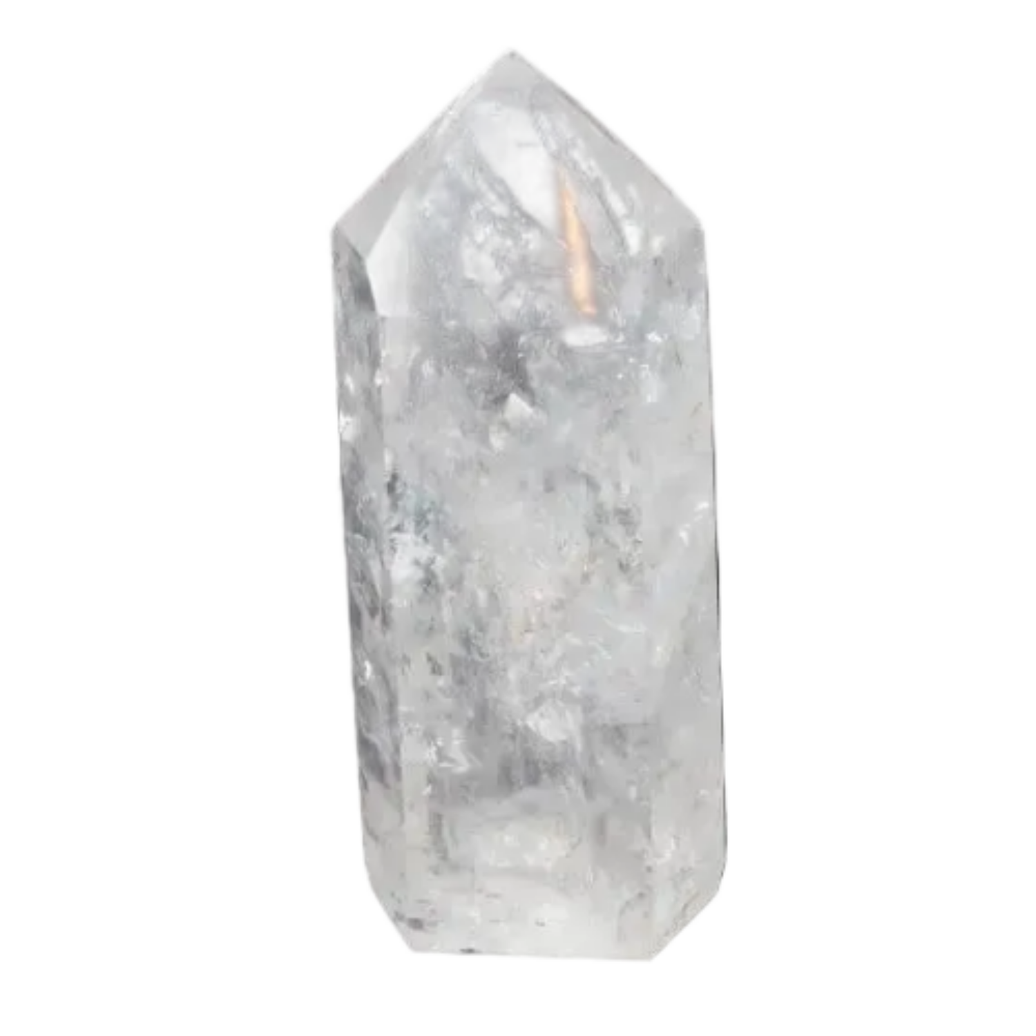 Lemurian Quartz Obelisk crystal on dark background, associated with chakras and zodiac signs for spiritual energy enhancement.