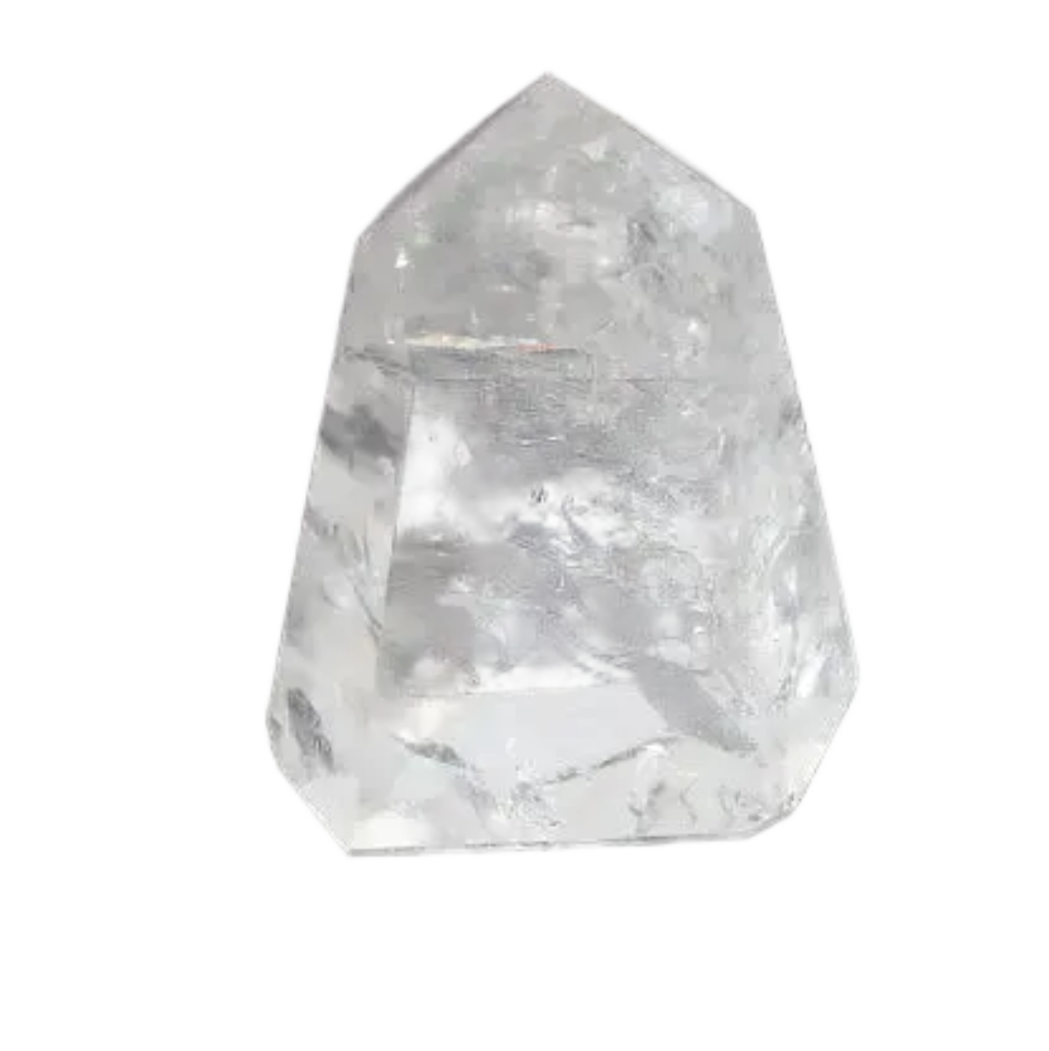Lemurian Quartz Obelisk on black background, showcasing its clarity and unique energetic properties for chakra alignment.