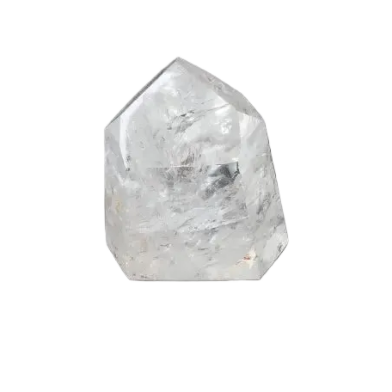 Lemurian Quartz Obelisk against dark background, unique crystal with energetic properties for chakra alignment and spiritual support.