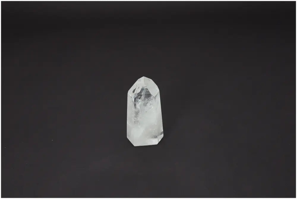 Lemurian Quartz Obelisk for spiritual growth connecting chakras and zodiacs; enhancing body and soul energetically. Clear quartz crystal.